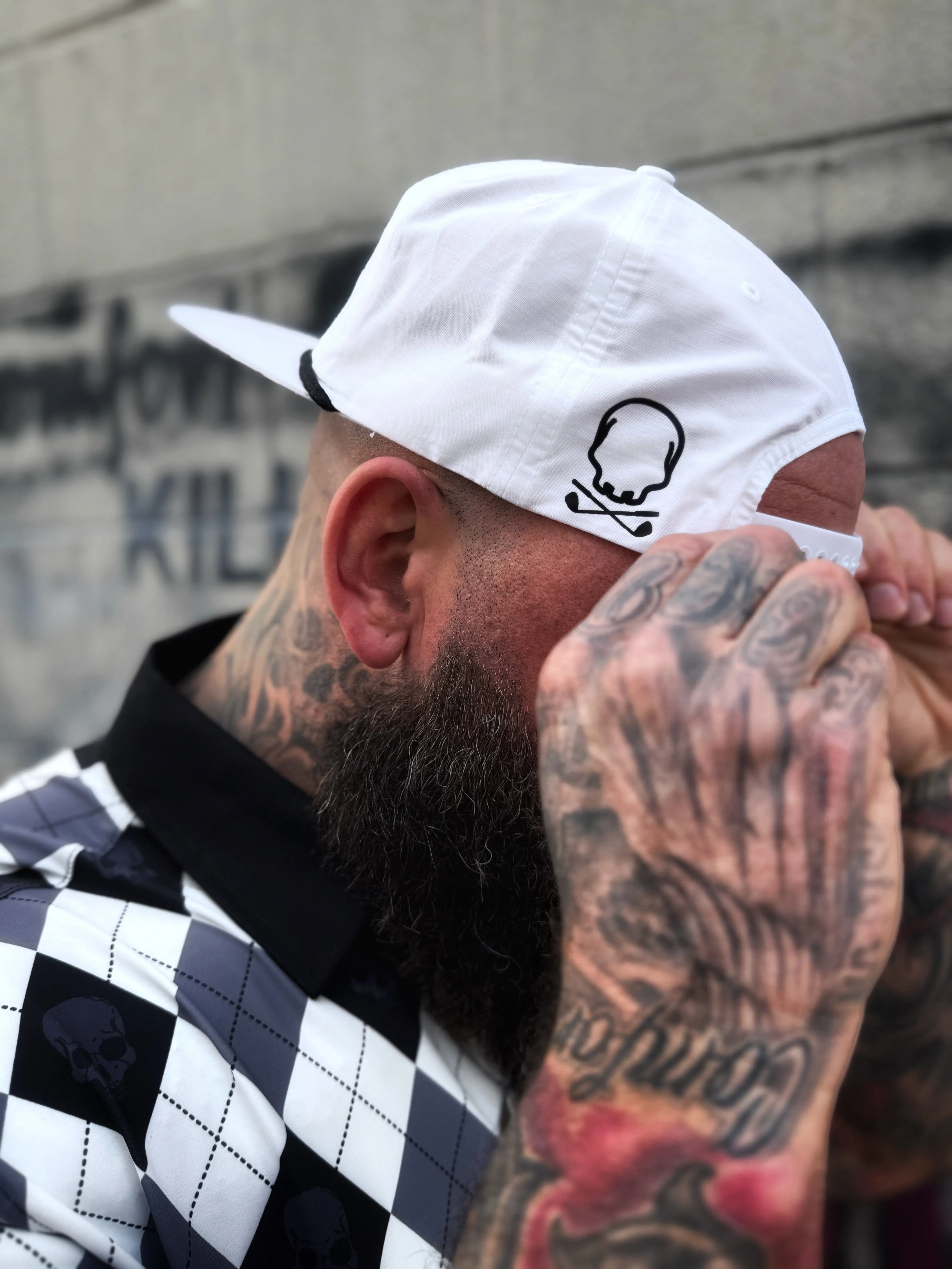 TDC SKULL GOLF WHITE HAT