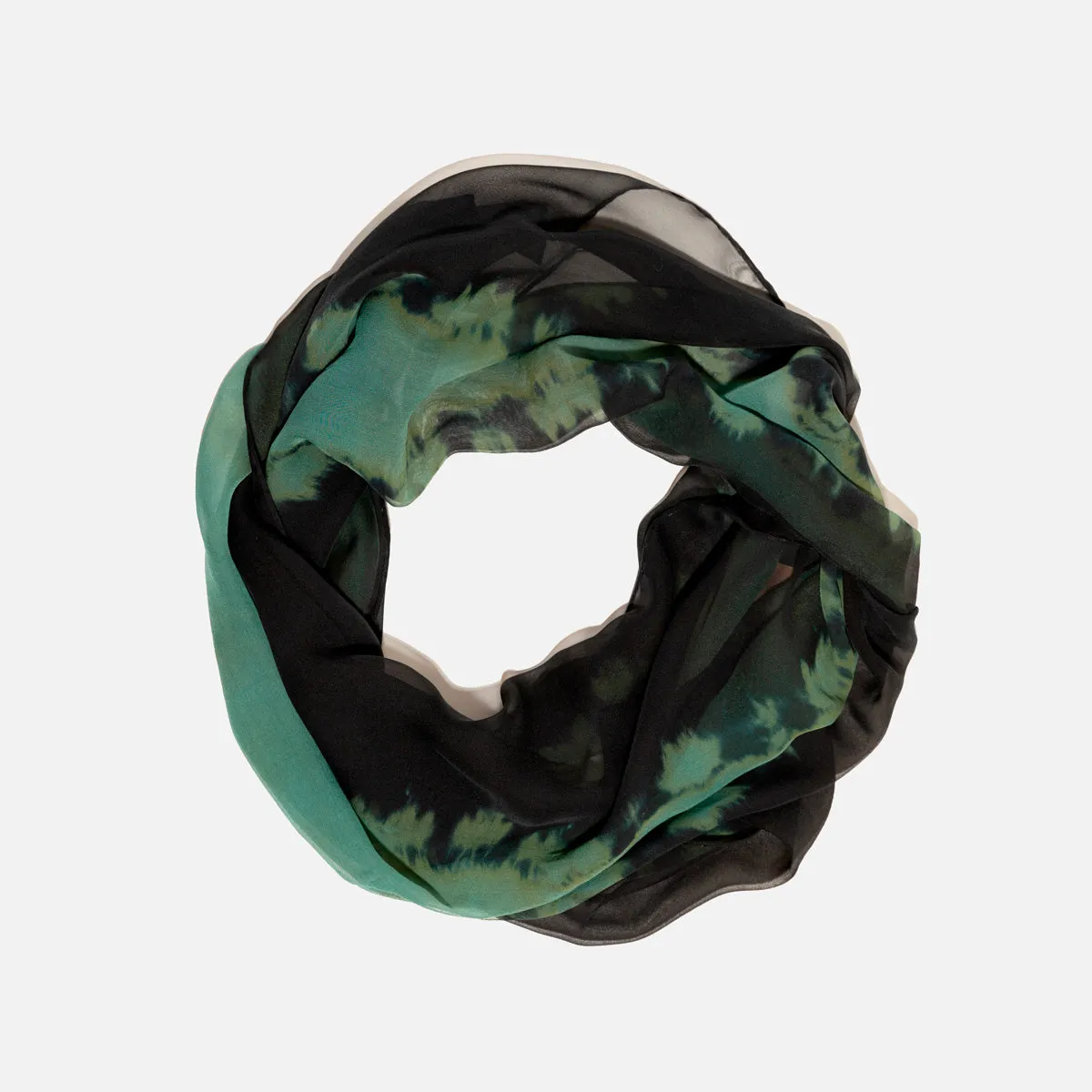 Teal Chiffon Scarf