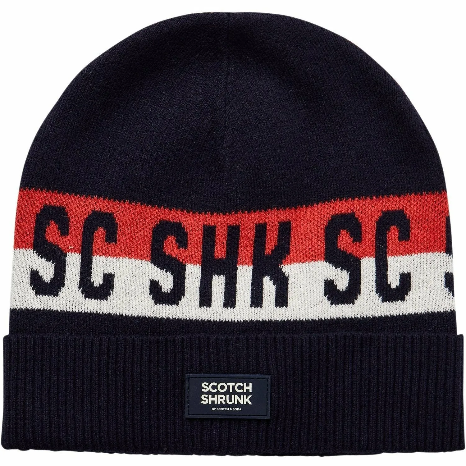 Text Intarsia Beanie - Night