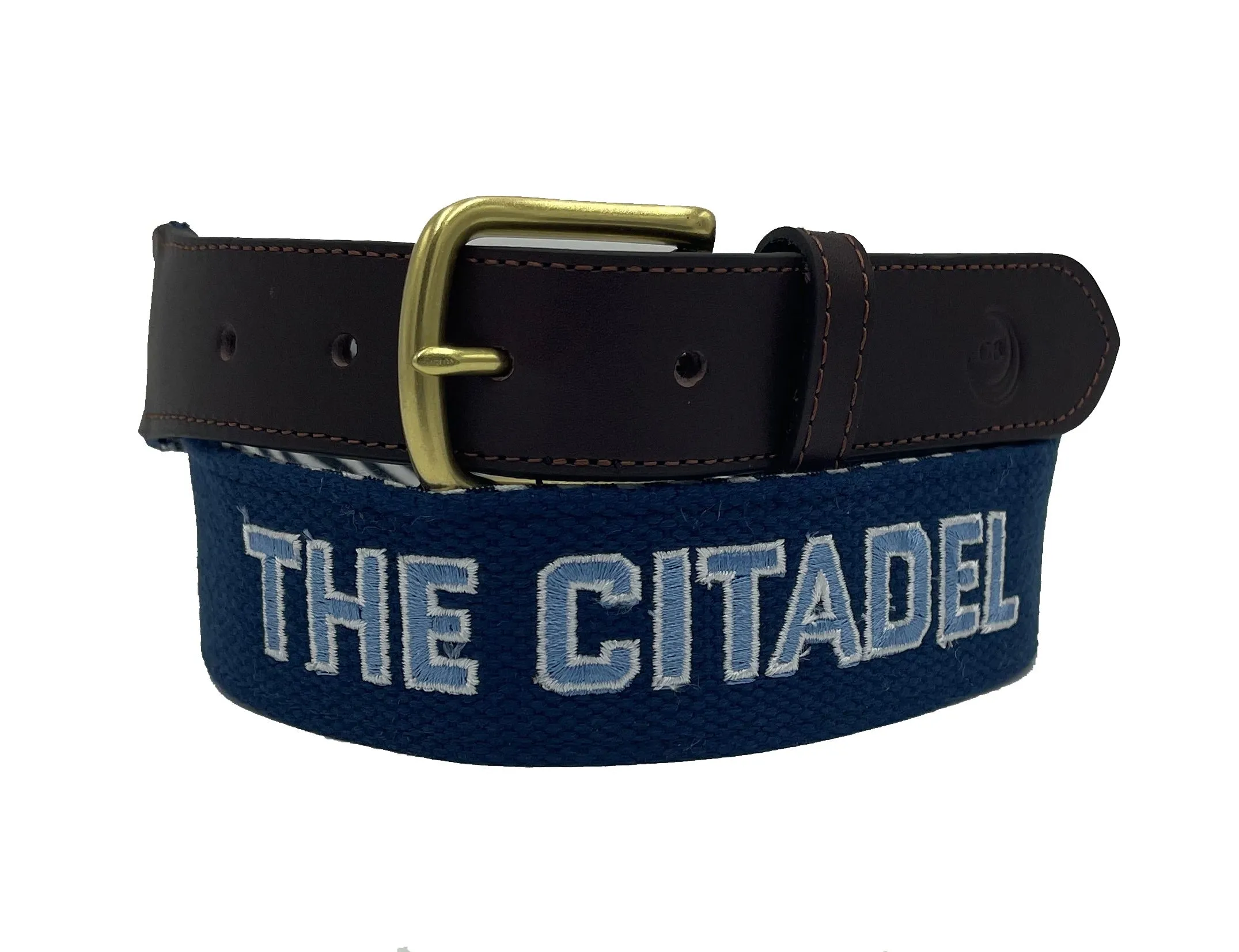 The Citadel Officially Licensed Logo Navy Canvas Belt