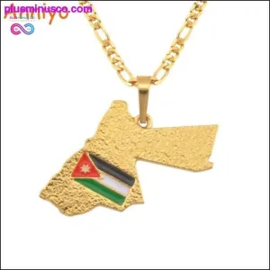 The Hashemite Kingdom of Jordan Map & Flag Pendant Necklace