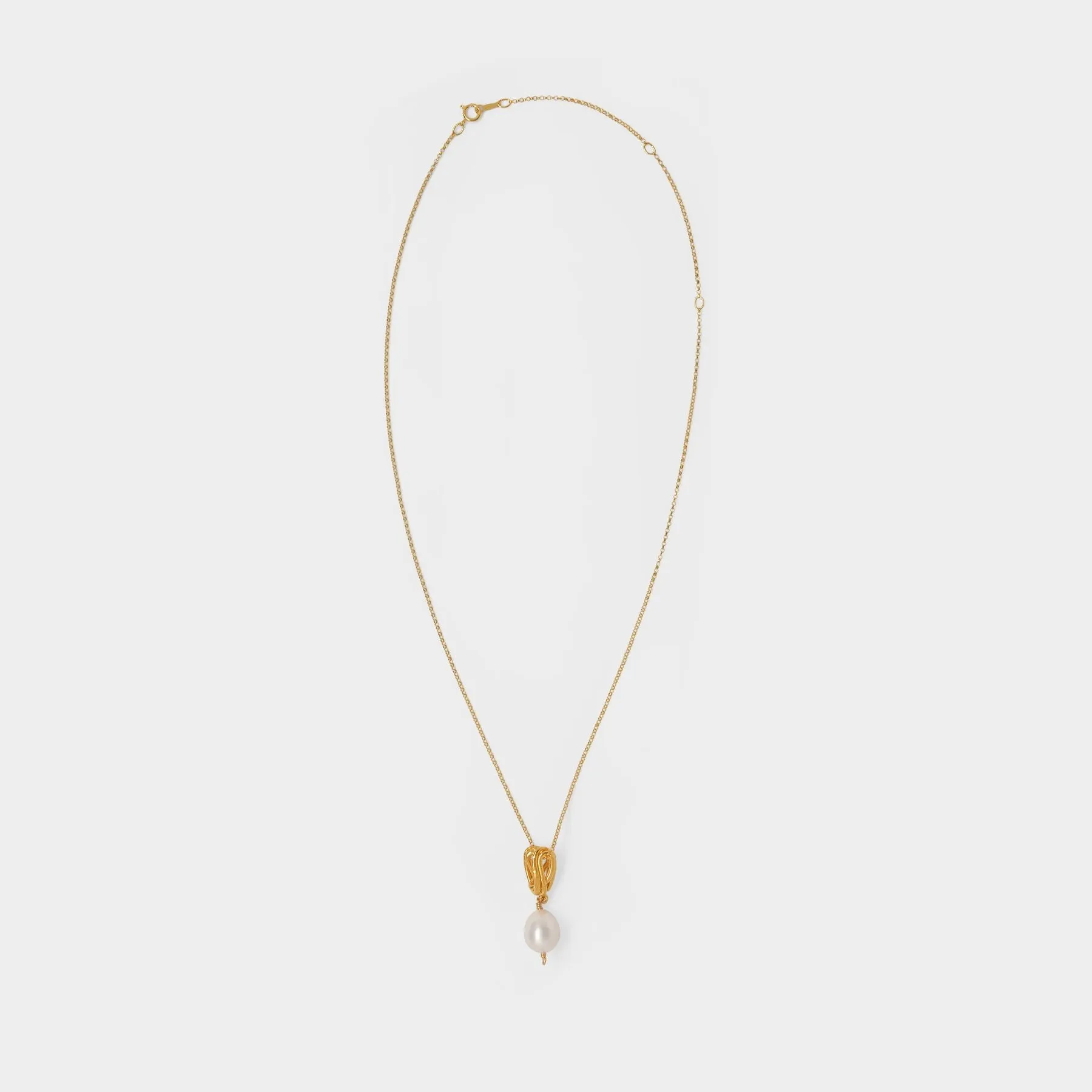 The Human Nature Necklace in Gold Plated Bronze