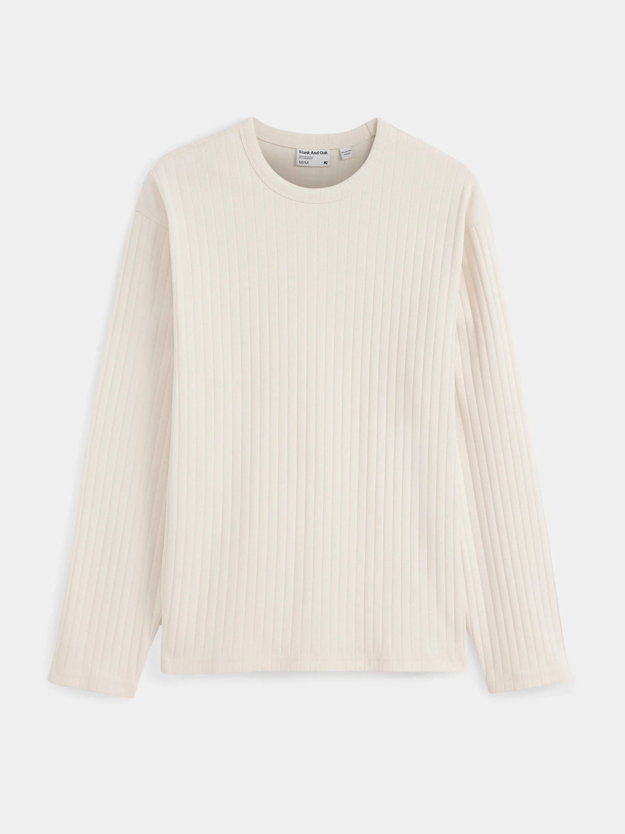 The Long Sleeve Ribbed T-Shirt in Cloud