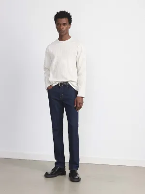 The Long Sleeve Ribbed T-Shirt in Cloud