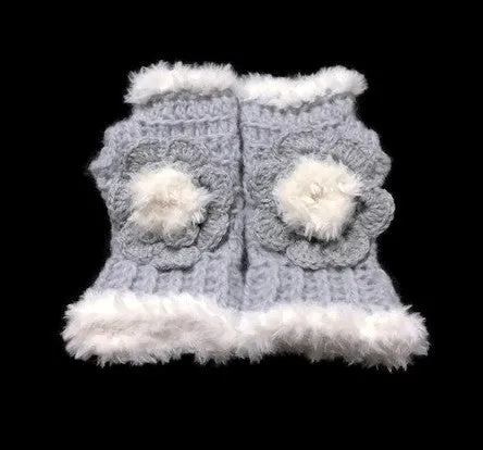 The silver blue alpaca fingerless gloves, fingerless gloves, women's fingerless gloves, crochet fingerless gloves, handmade fingerless gloves,