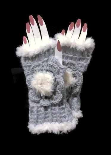 The silver blue alpaca fingerless gloves, fingerless gloves, women's fingerless gloves, crochet fingerless gloves, handmade fingerless gloves,