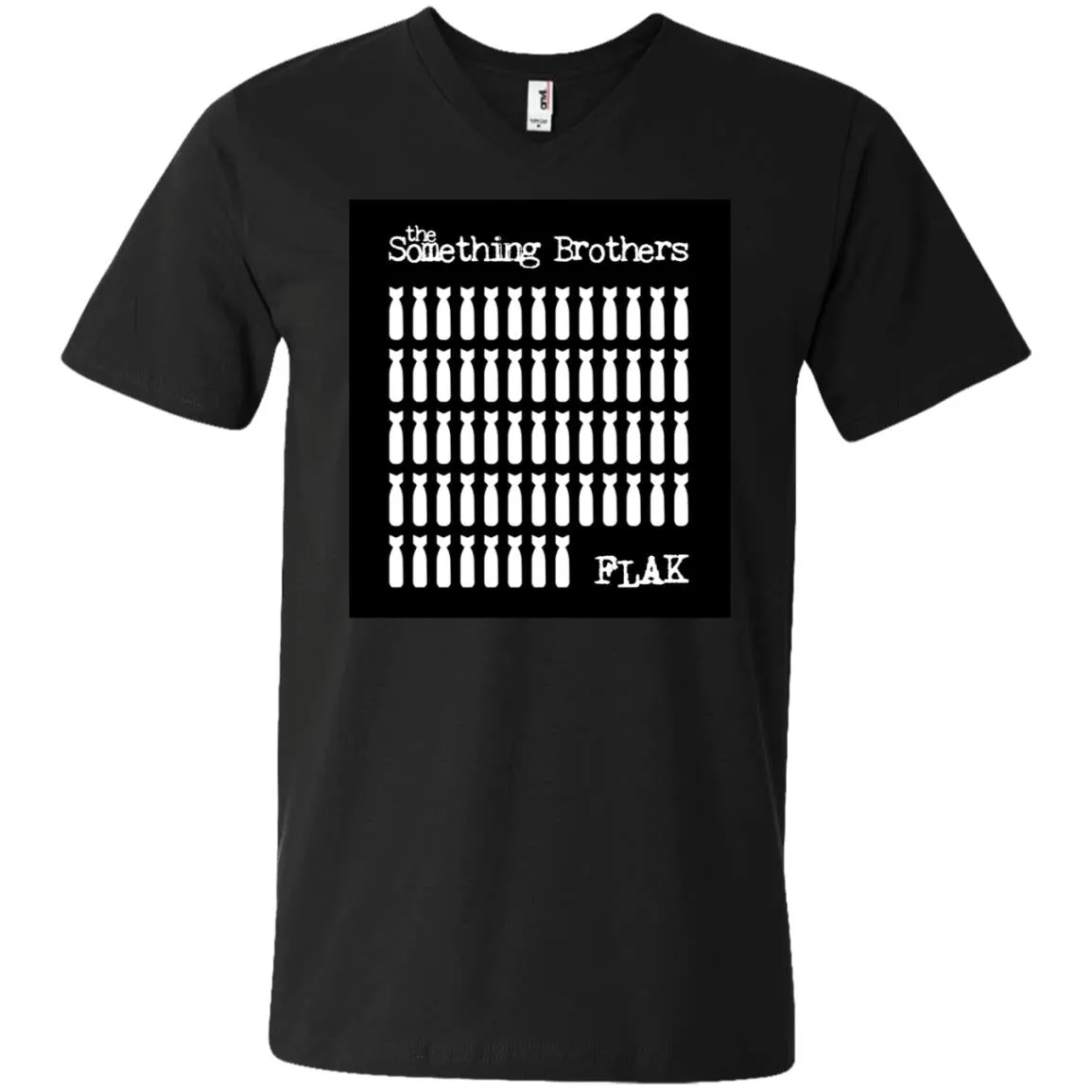 The Something Brothers FLAK Bombers Men's Printed V-Neck T-Shirt