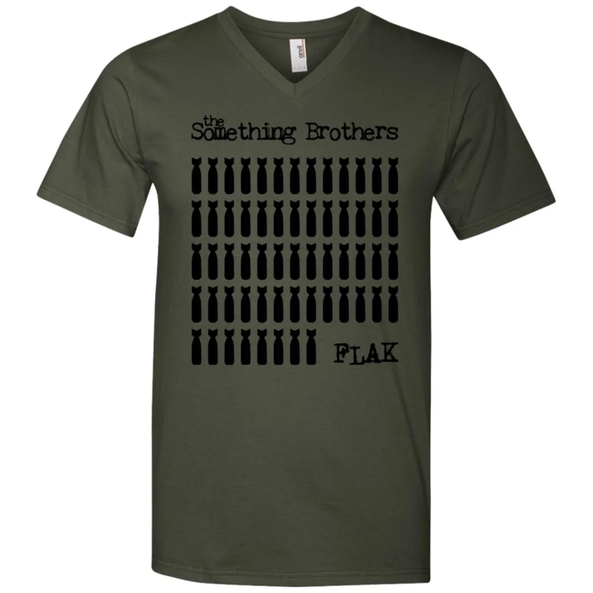 The Something Brothers FLAK Bombers Men's Printed V-Neck T-Shirt