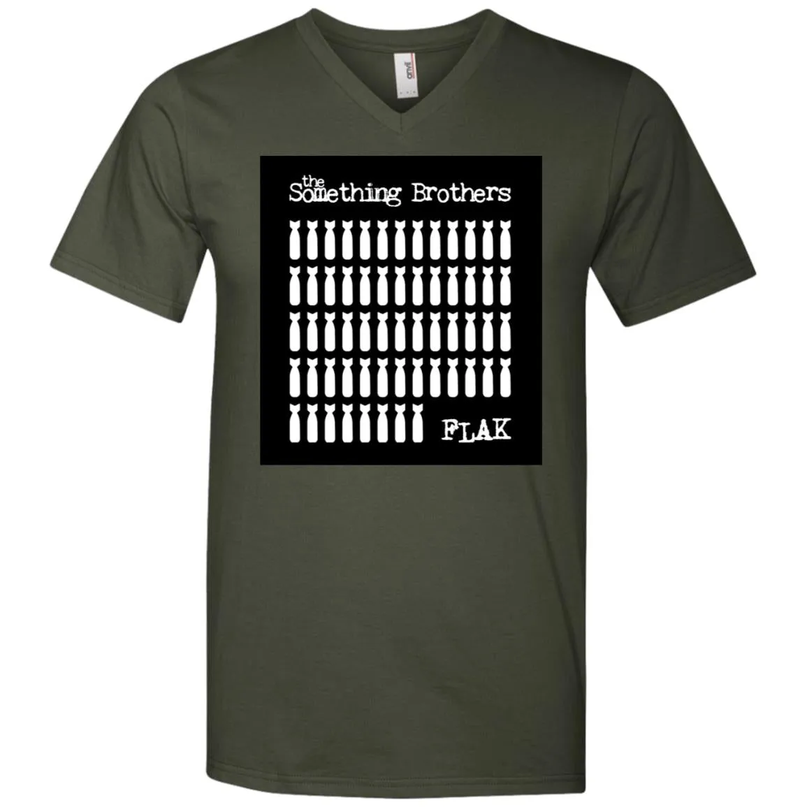 The Something Brothers FLAK Bombers Men's Printed V-Neck T-Shirt