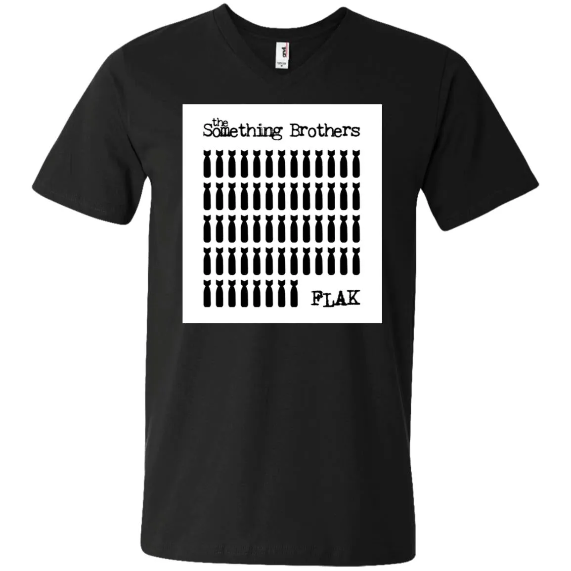 The Something Brothers FLAK Bombs Men's Printed V-Neck T-Shirt