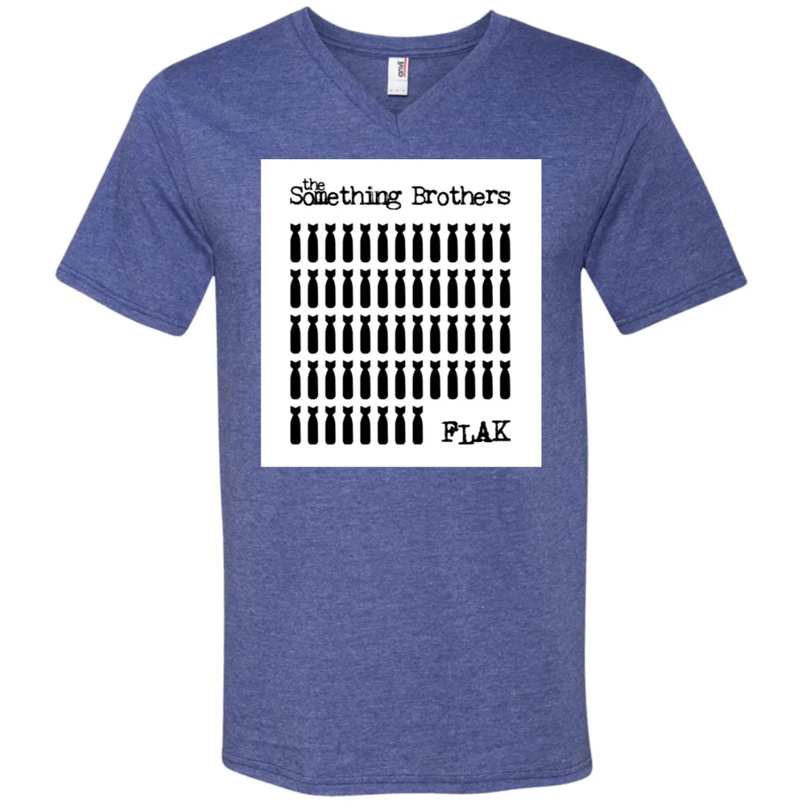 The Something Brothers FLAK Bombs Men's Printed V-Neck T-Shirt