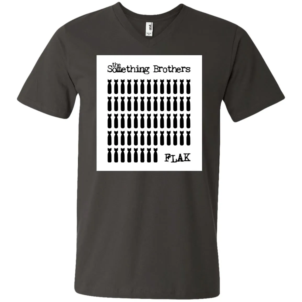 The Something Brothers FLAK Bombs Men's Printed V-Neck T-Shirt