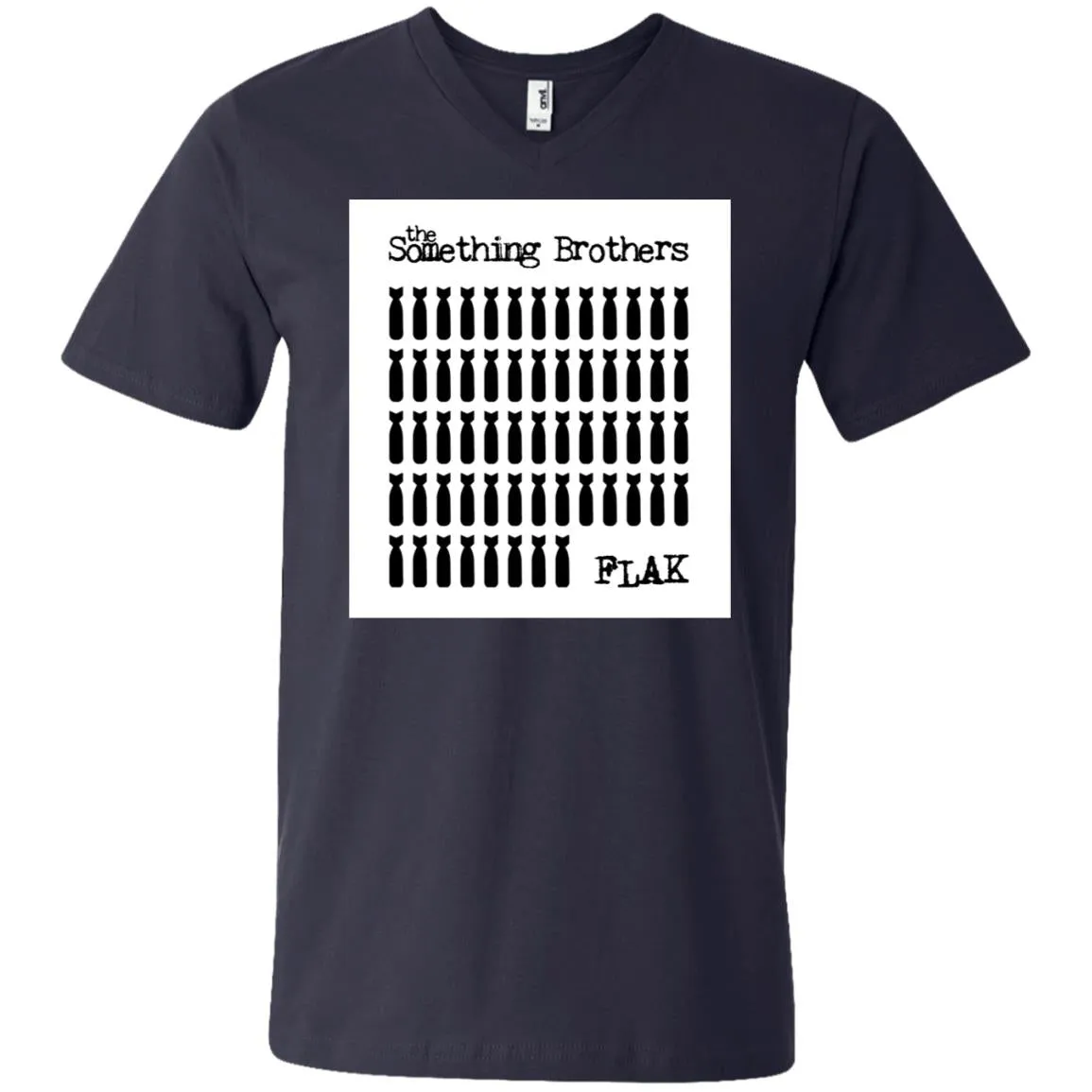 The Something Brothers FLAK Bombs Men's Printed V-Neck T-Shirt