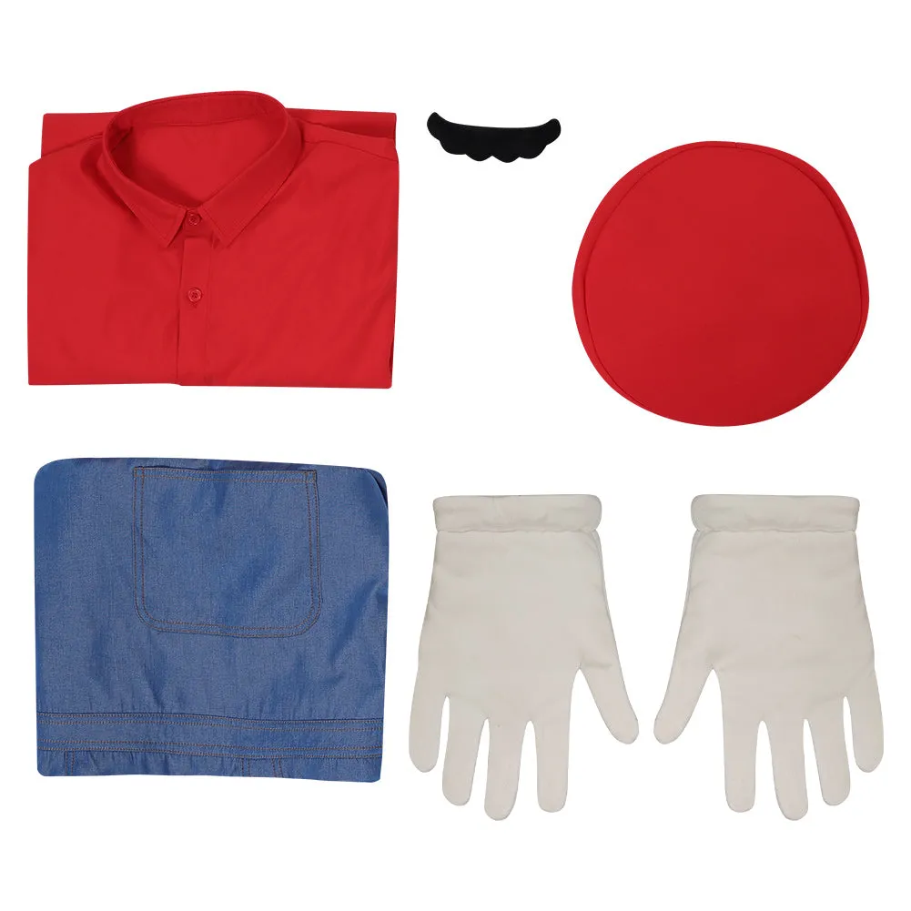 The Super Mario Bros. Movie-Mario Cosplay Costume Shirt  Hat  Outfits Halloween Carnival Party Suit