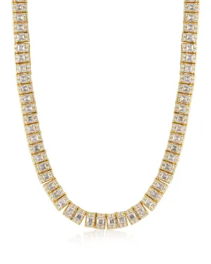 The Triple Crystal Tennis Necklace