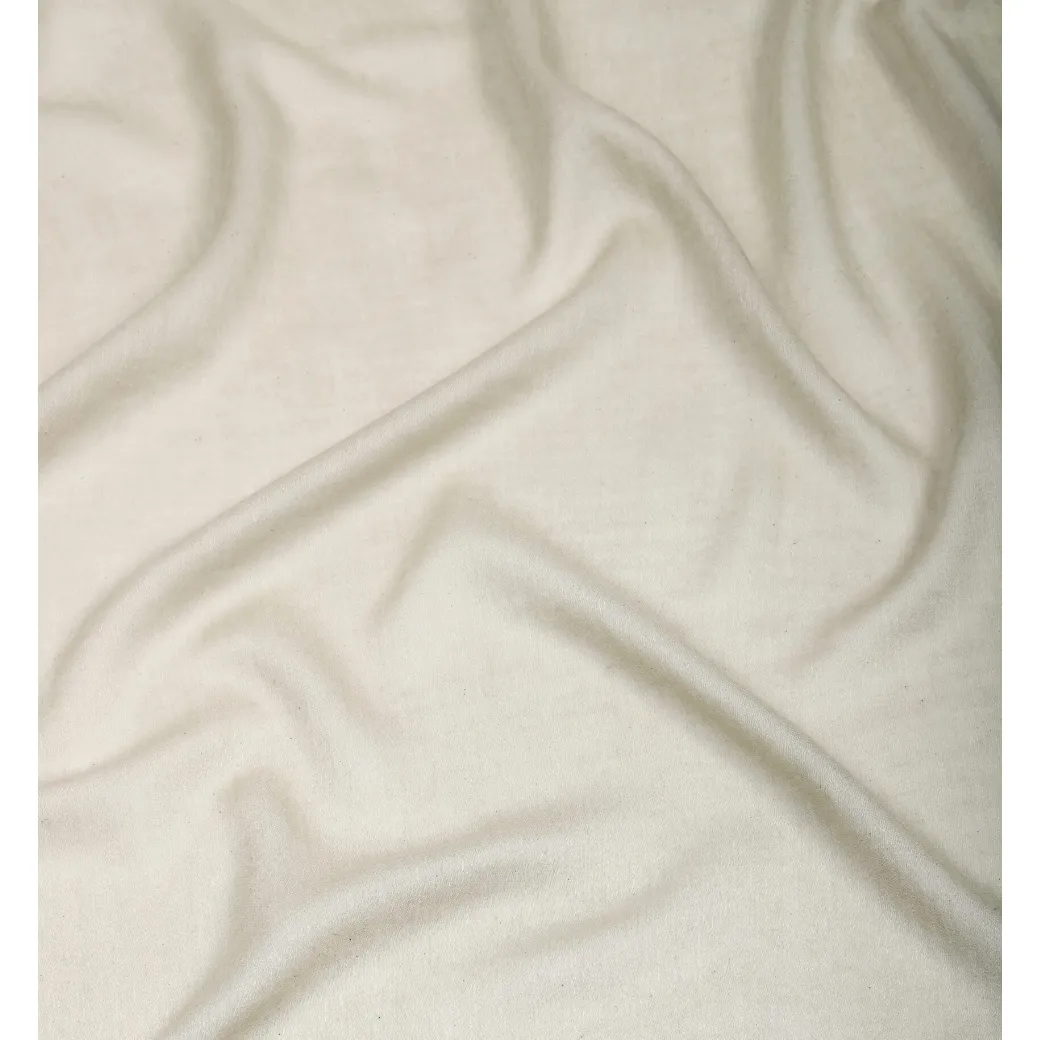 Thick Cashmere Twill Scarf, Ivory
