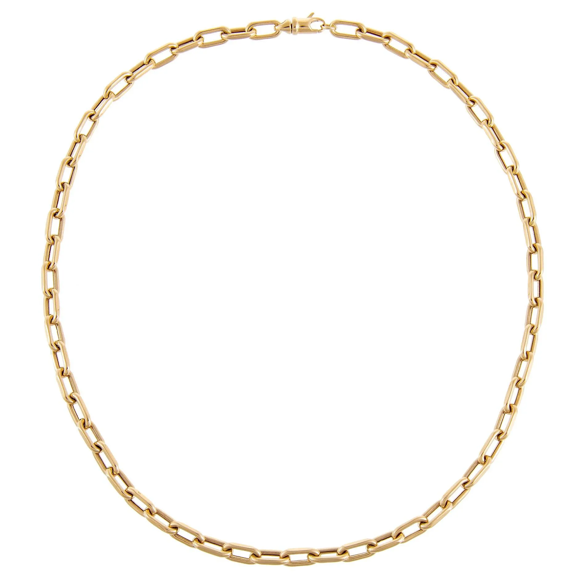 Thick Chain Link Necklace 14K