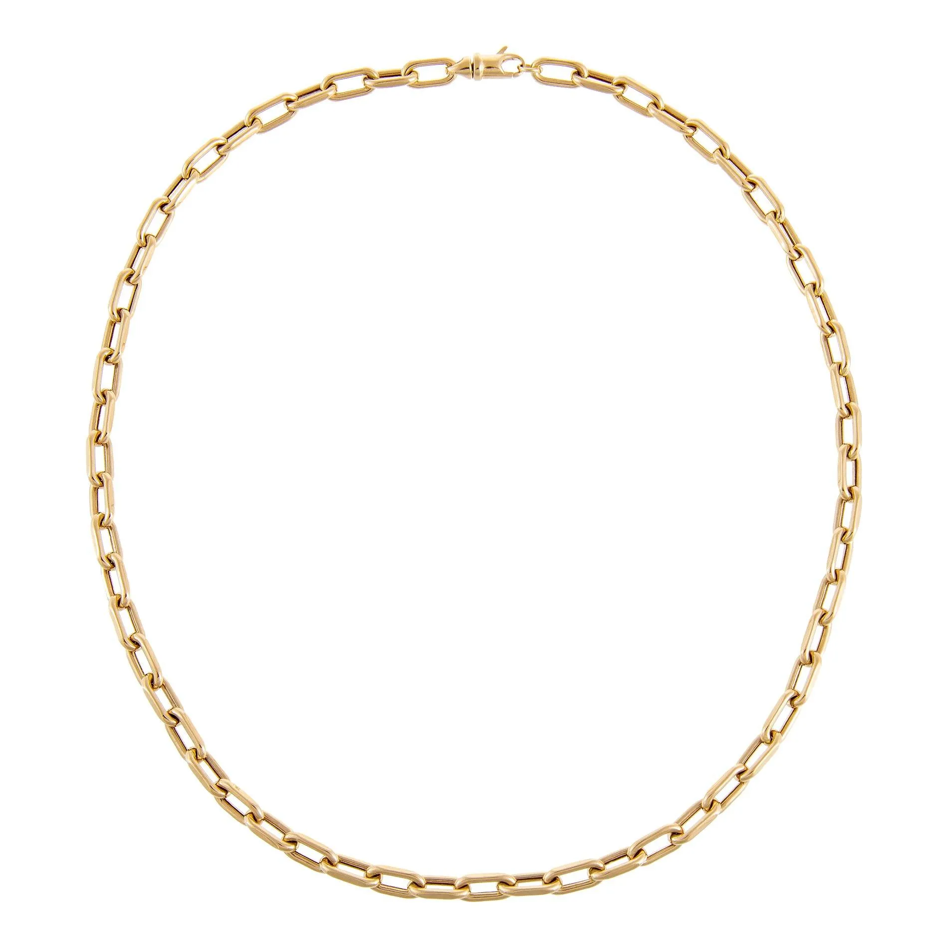 Thick Chain Link Necklace 14K