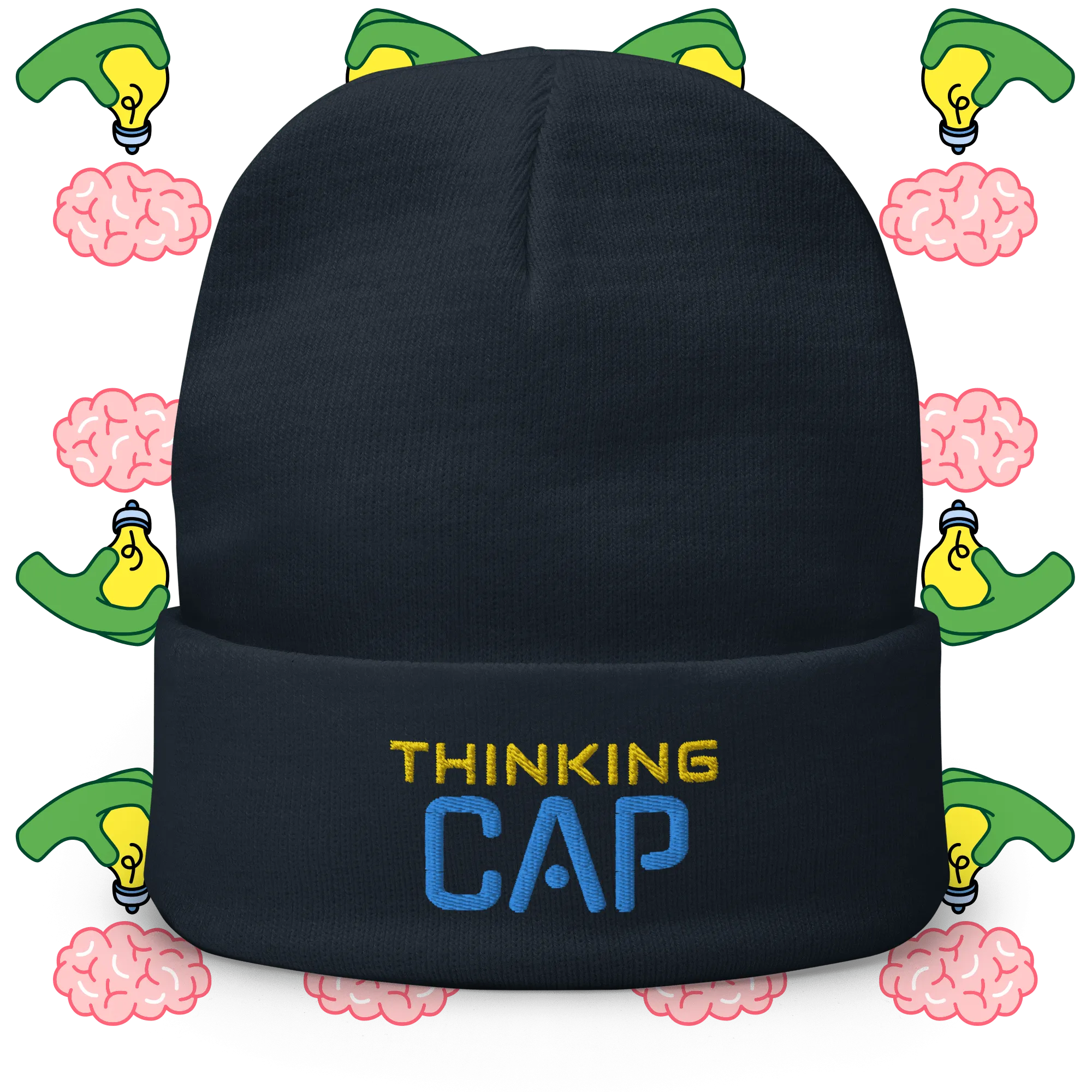 Thinking Cap Embroidered Beanie