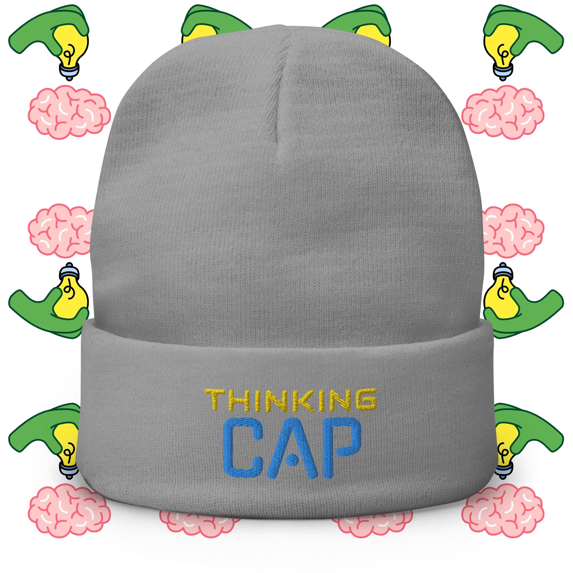 Thinking Cap Embroidered Beanie