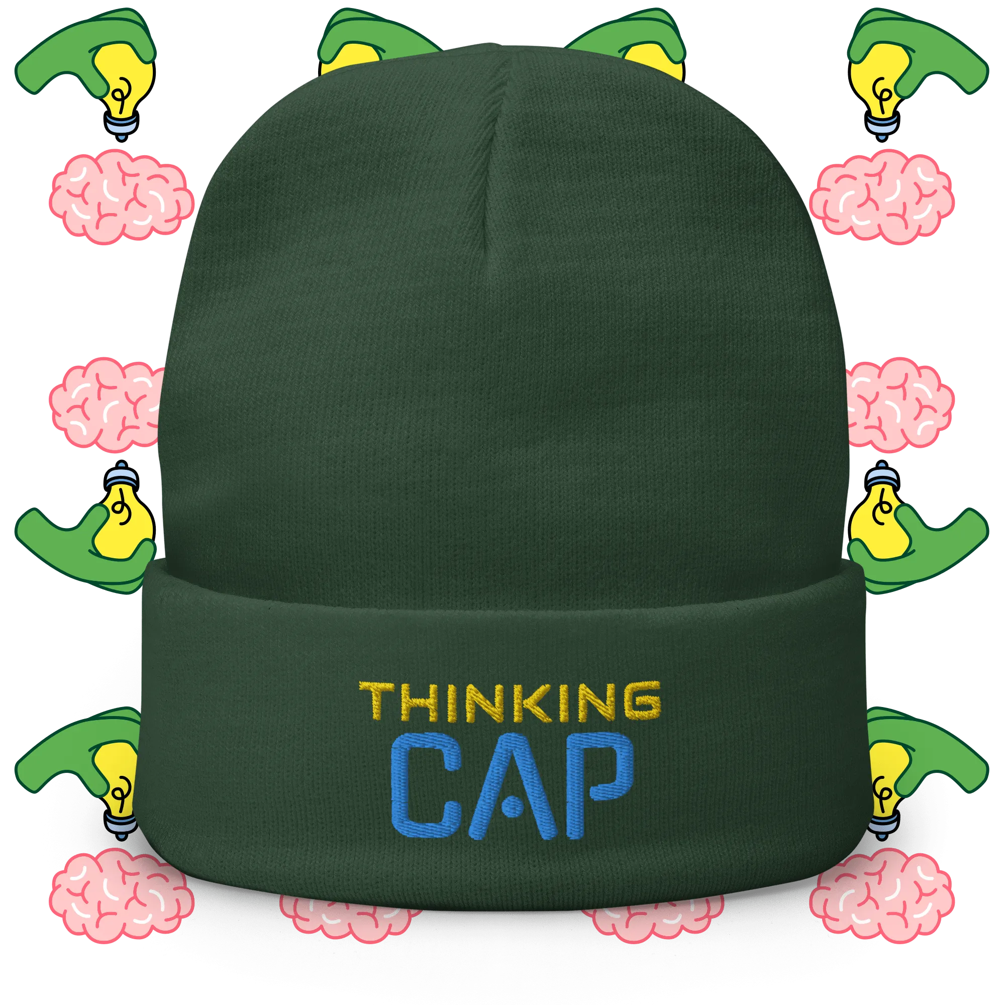 Thinking Cap Embroidered Beanie