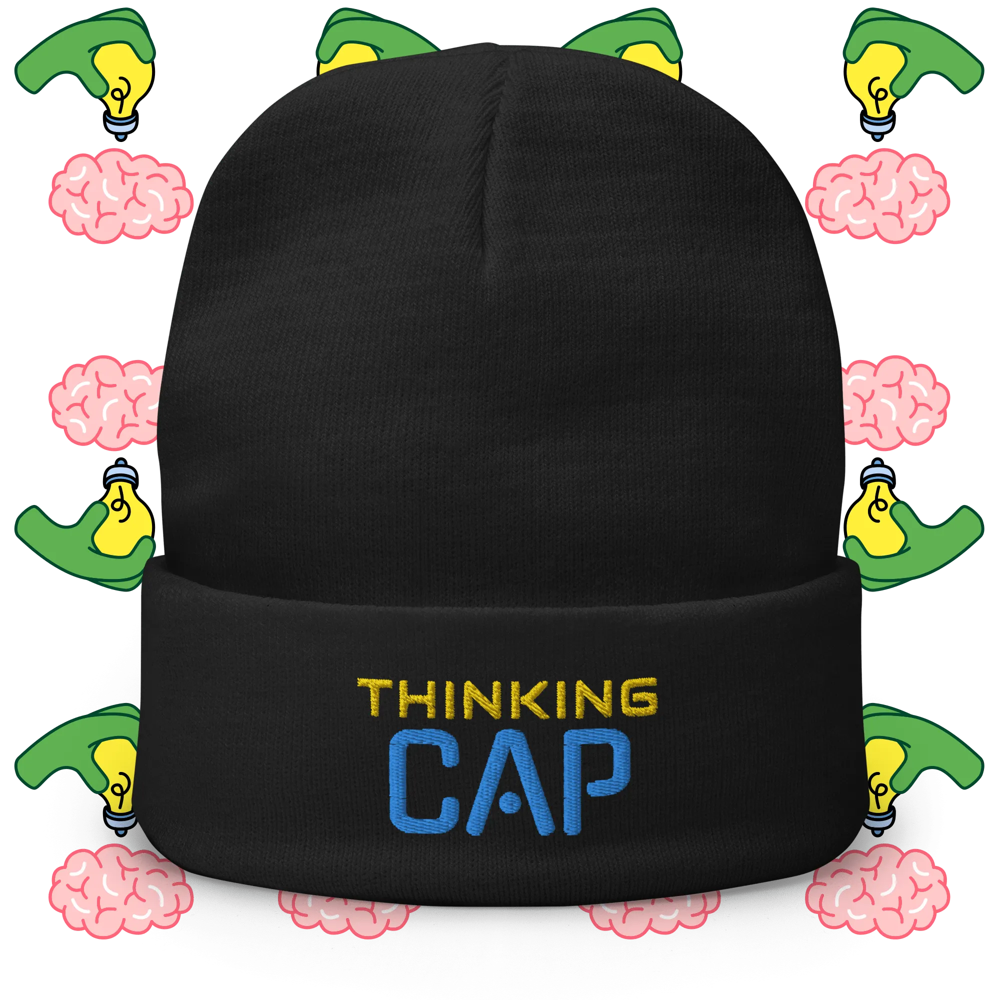 Thinking Cap Embroidered Beanie