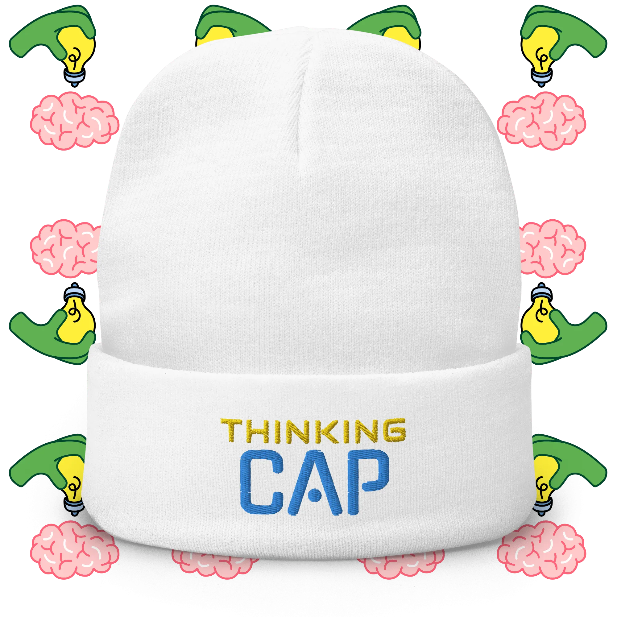 Thinking Cap Embroidered Beanie