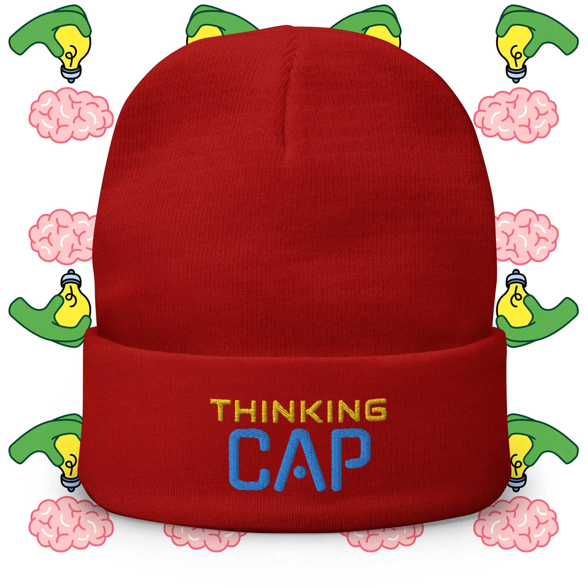 Thinking Cap Embroidered Beanie
