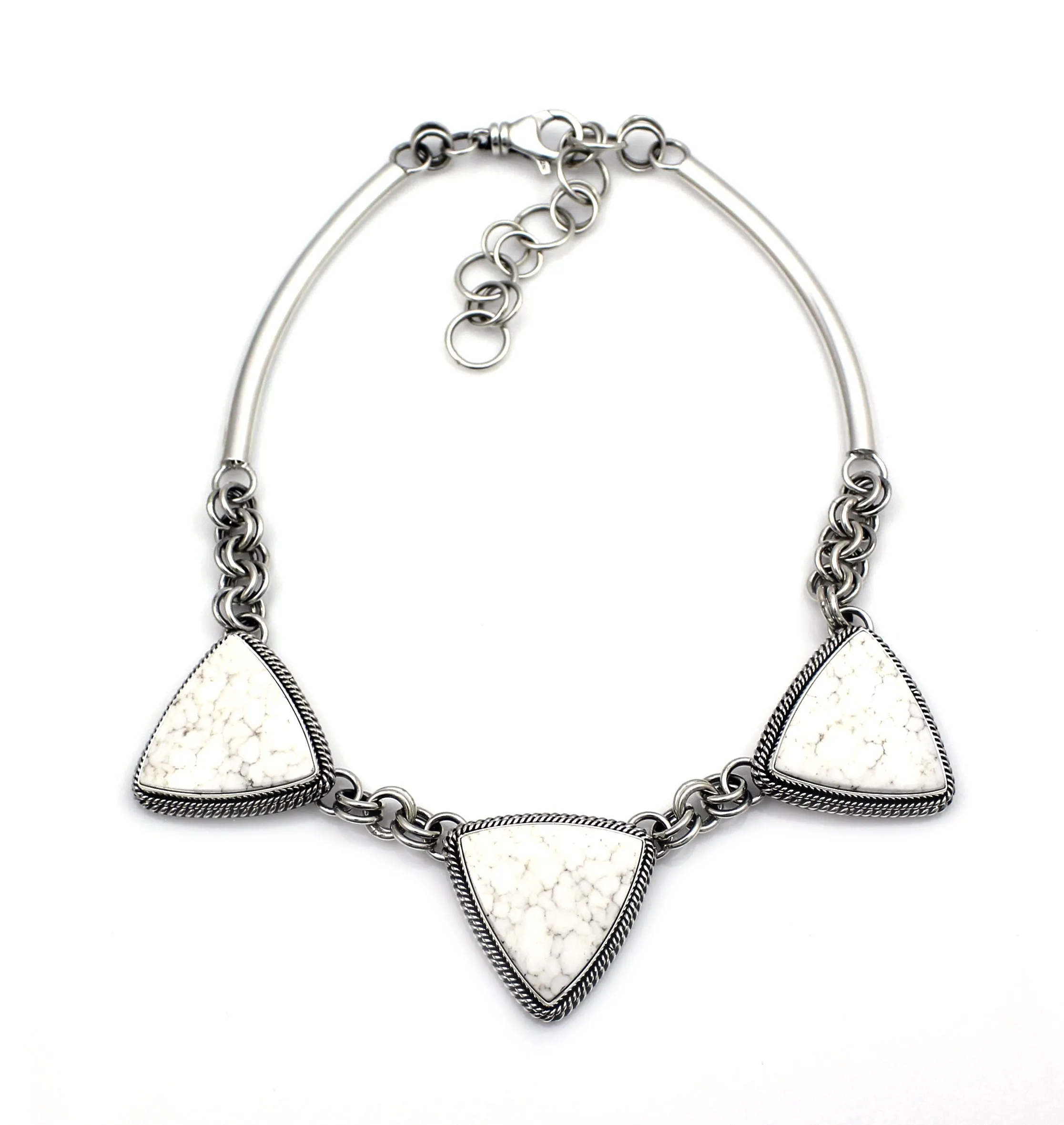 Three Stone Silver Creek Necklace