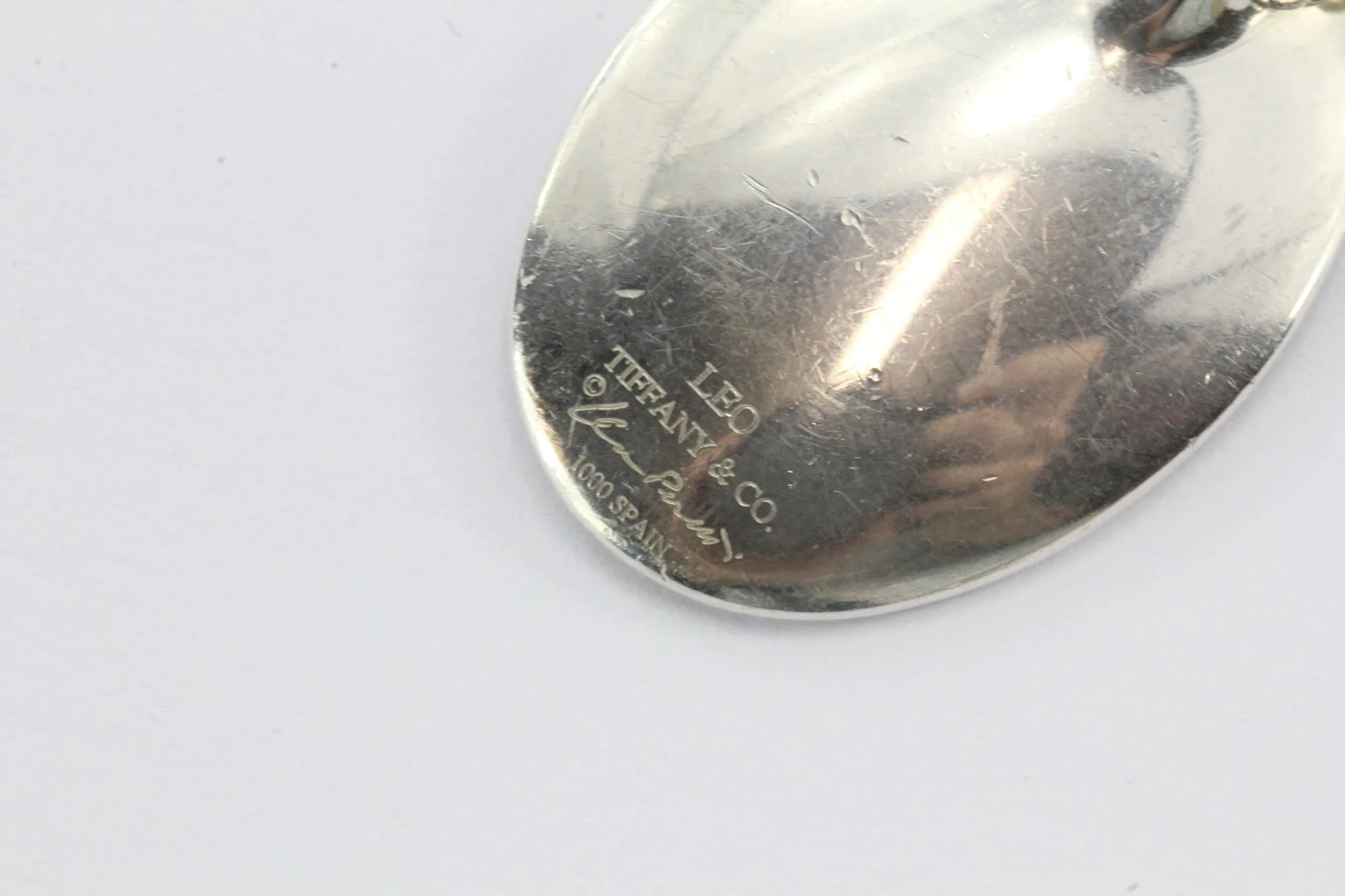 Tiffany & Co Sterling Silver Elsa Peretti Large Leo Zodiac Necklace Pendant