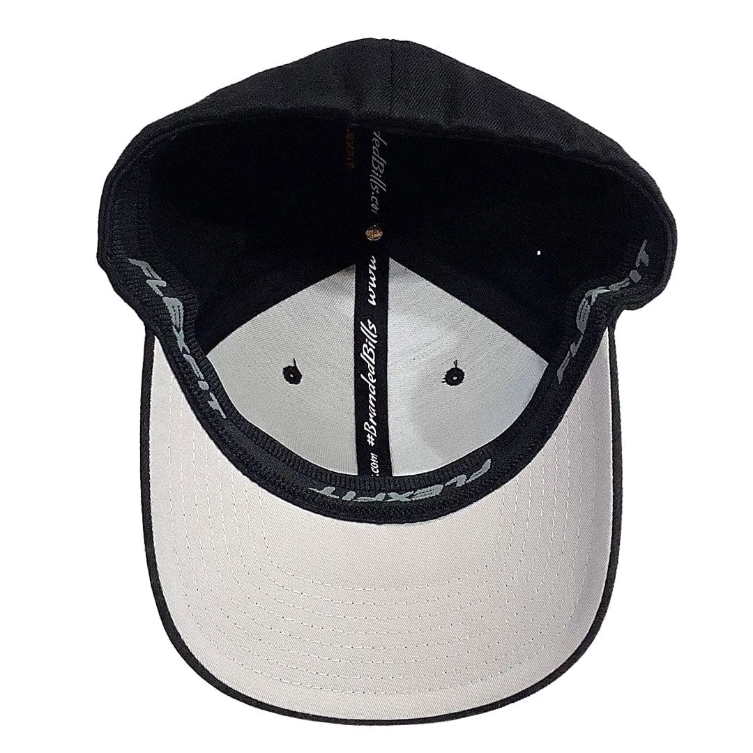 Titan Black Twill Cap Tan Leather Logo