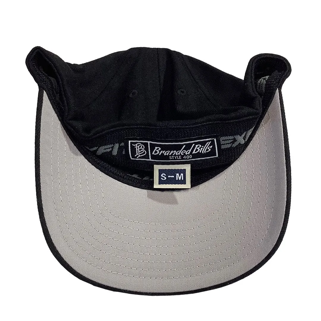Titan Black Twill Cap Tan Leather Logo