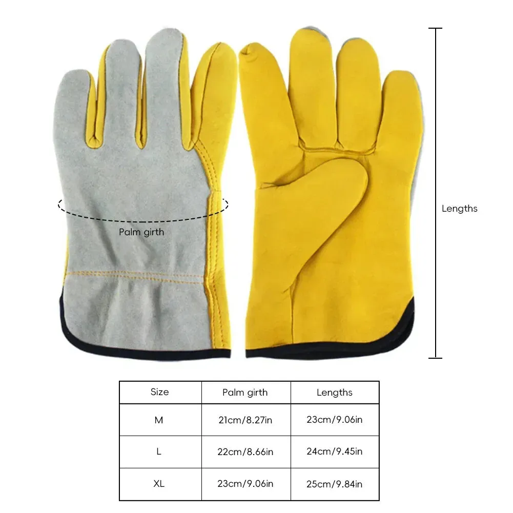 TitanForge Cowhide Leather Outdoor Work Gloves