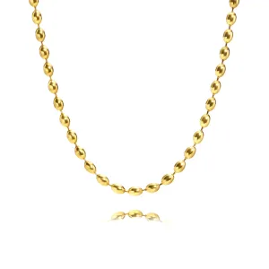 Titanium Steel Olive Millet Bead Chain Necklace