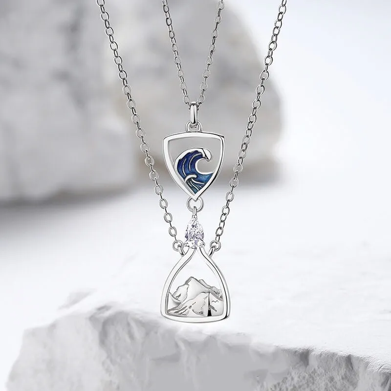 Together to the Mountains & Seas Matching Necklaces