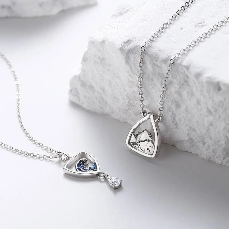 Together to the Mountains & Seas Matching Necklaces