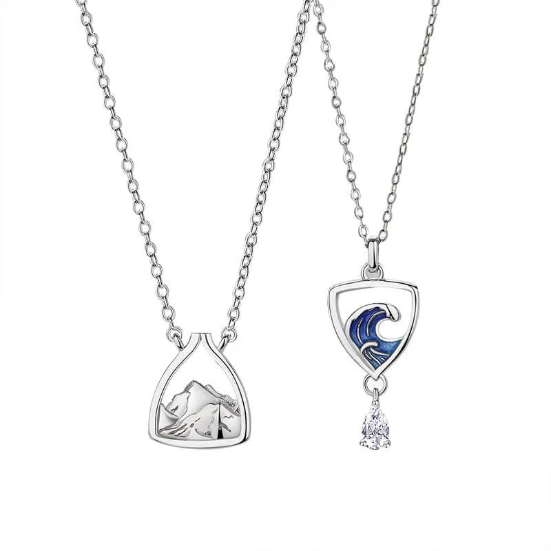 Together to the Mountains & Seas Matching Necklaces