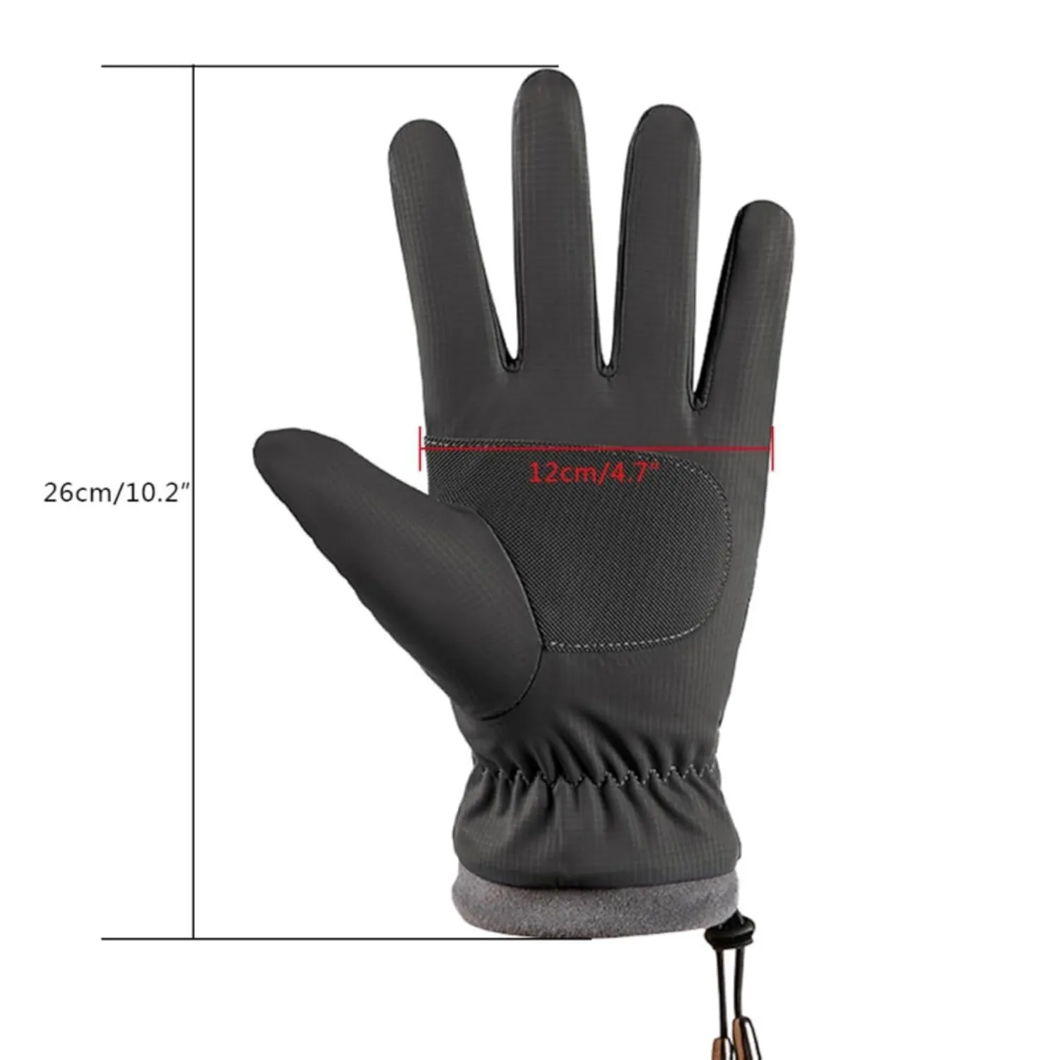 Tomorrow Fashion Winter Gloves for Men and Women, Touchscreen Winter Gloves, Thermal Gloves, Anti-Slip Palm Design for Outdoor Grip, Hiking Gloves Winter, Cold Weather Gloves (Black)