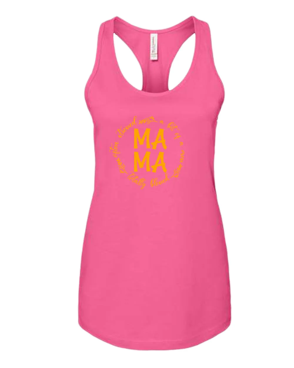 Totally blessed, often stressed, a bit of mess mama tank top