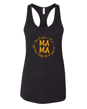 Totally blessed, often stressed, a bit of mess mama tank top