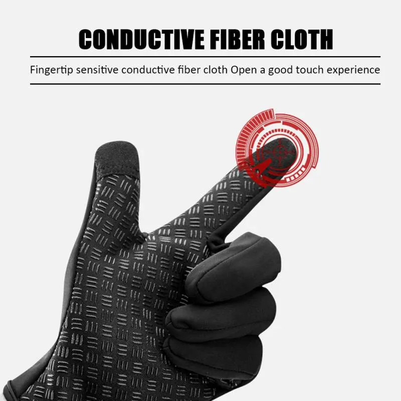 Touchscreen Windproof Winter Gloves - Men's Cycling Cold Glove for Warm Outdoor Driving, Women's Sport Gloves