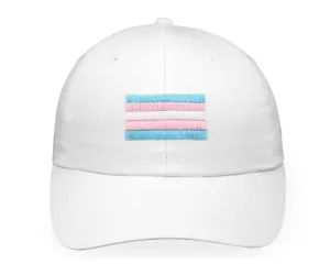 Transgender Flag Baseball Hats in White