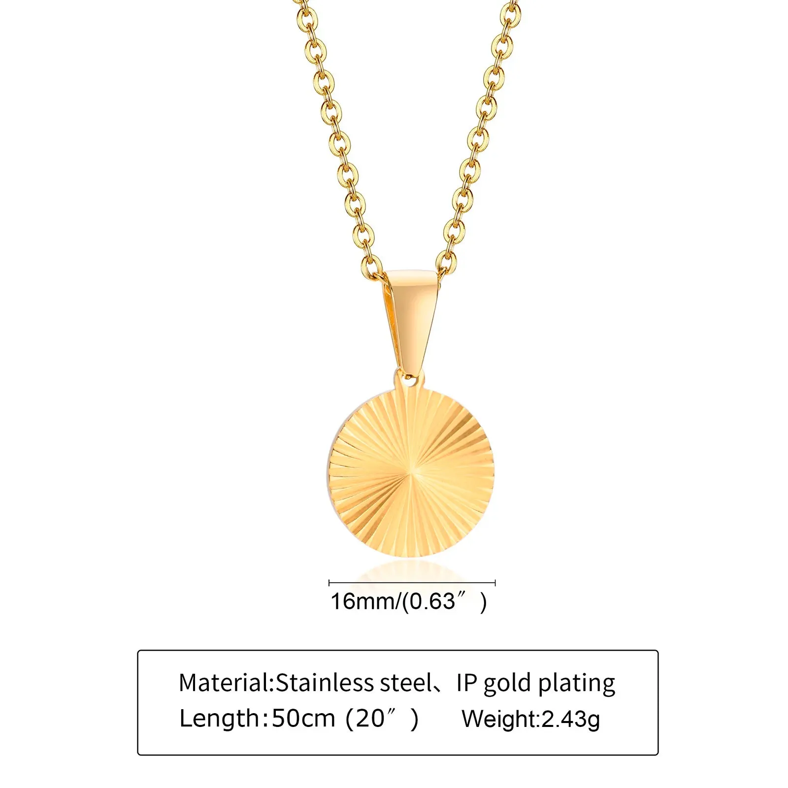 Triangle Necklace, Gold Plated Embossing Radiation Geometry Pendant Necklaces