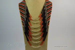 TRIBAL STATEMENT NECKLACE - Ethnic Tboli Beaded Jewelry