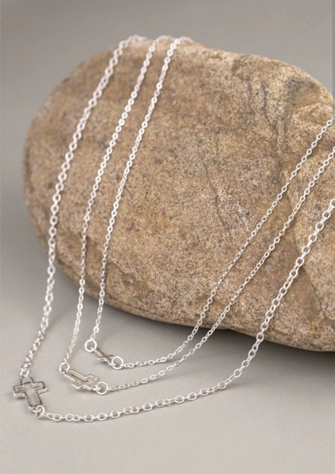 Triple Cross Necklace Set