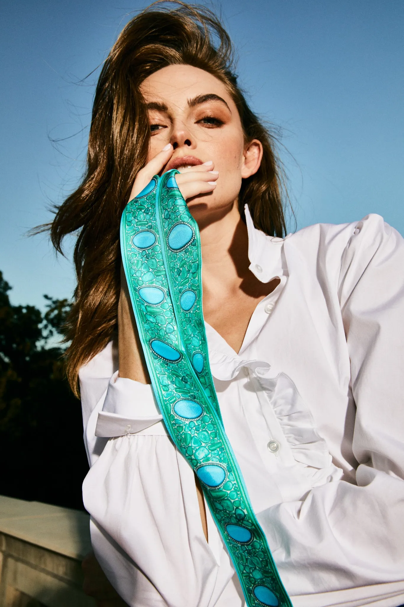 Turquoise scarf