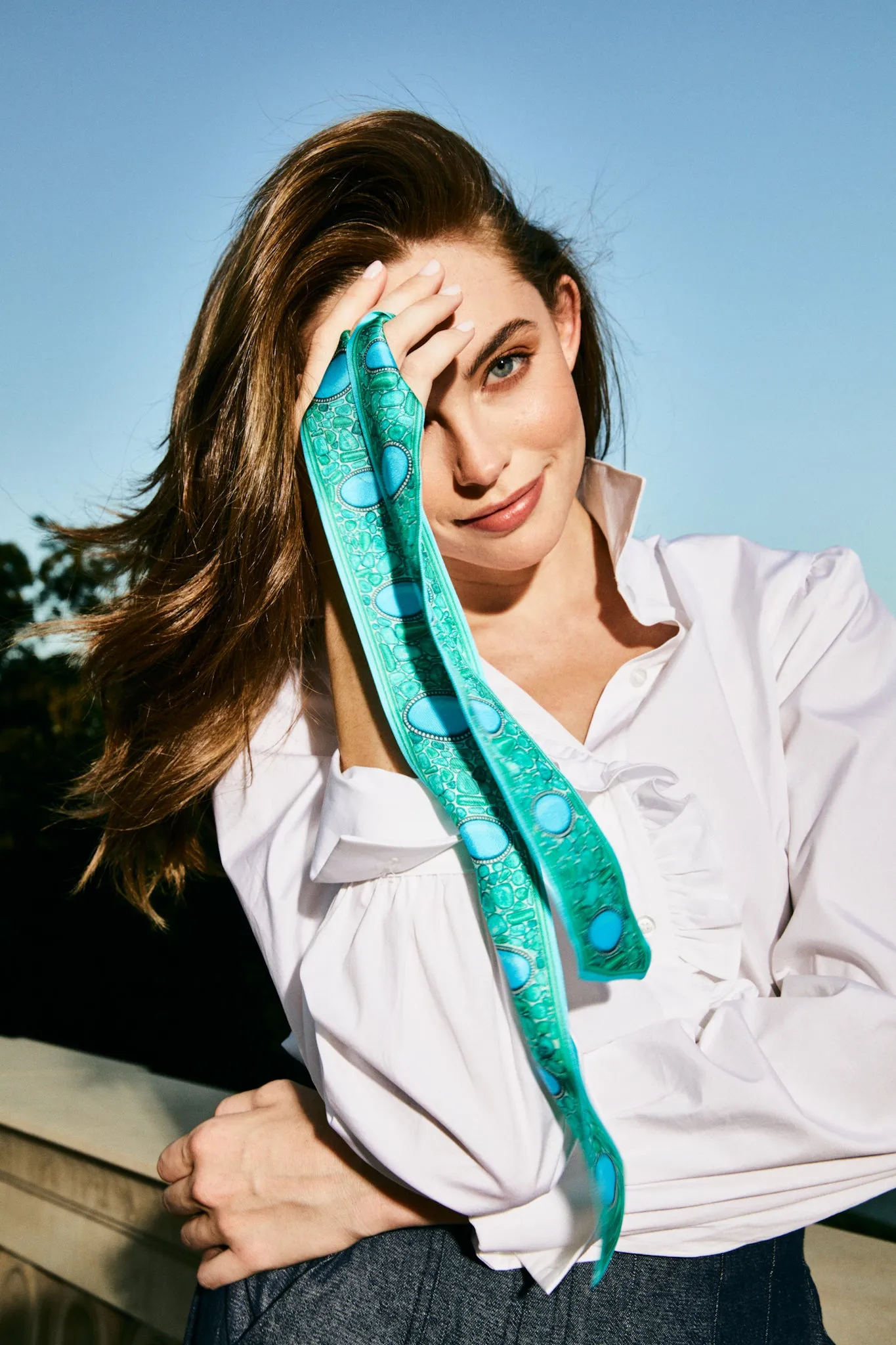 Turquoise scarf
