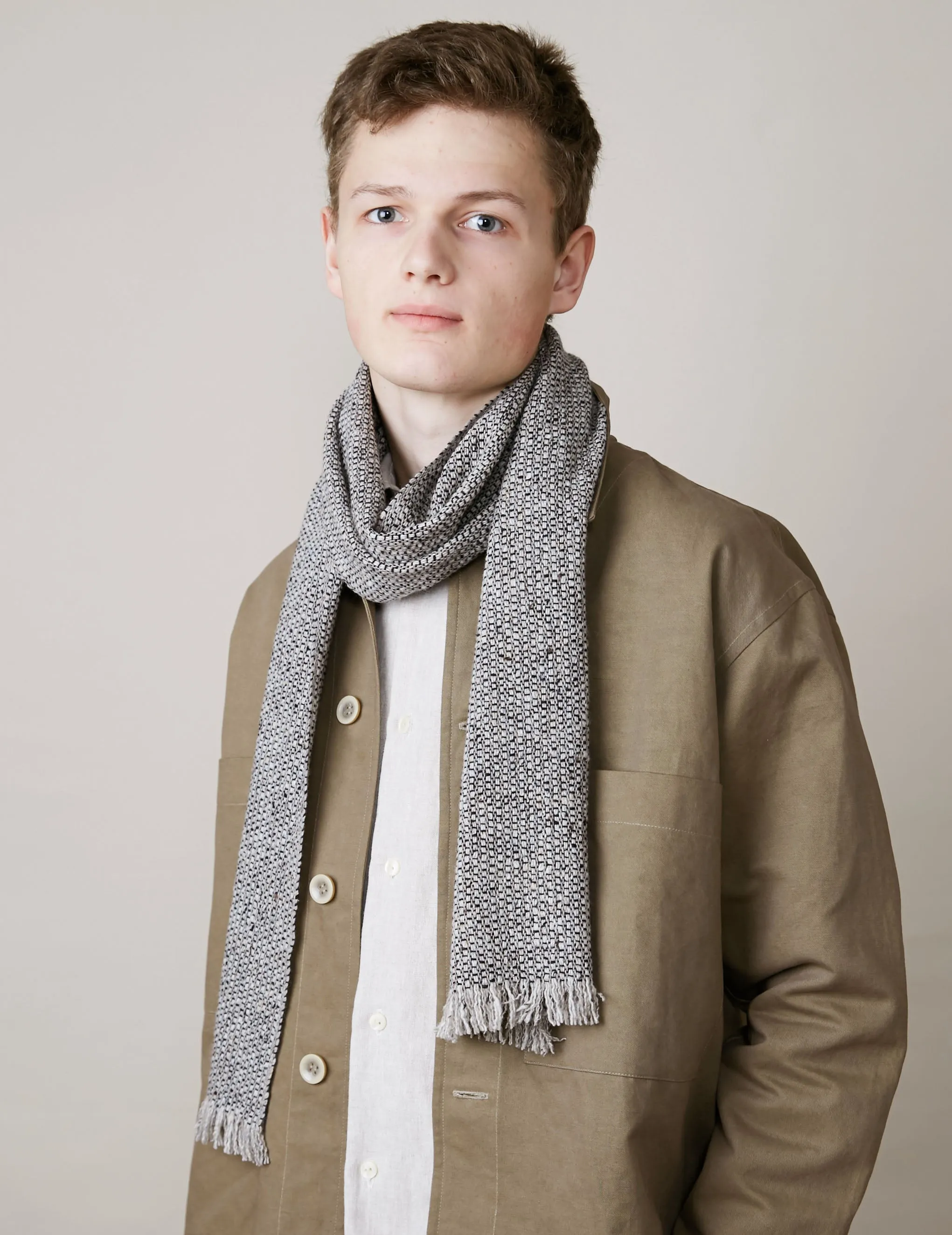 Tweed Emphasize Scarf - Slate - Narrow