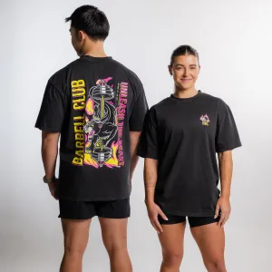 TWL - LIFESTYLE OVERSIZED T-SHIRT - BARBELL CLUB - PANTHER/WASHED BLACK