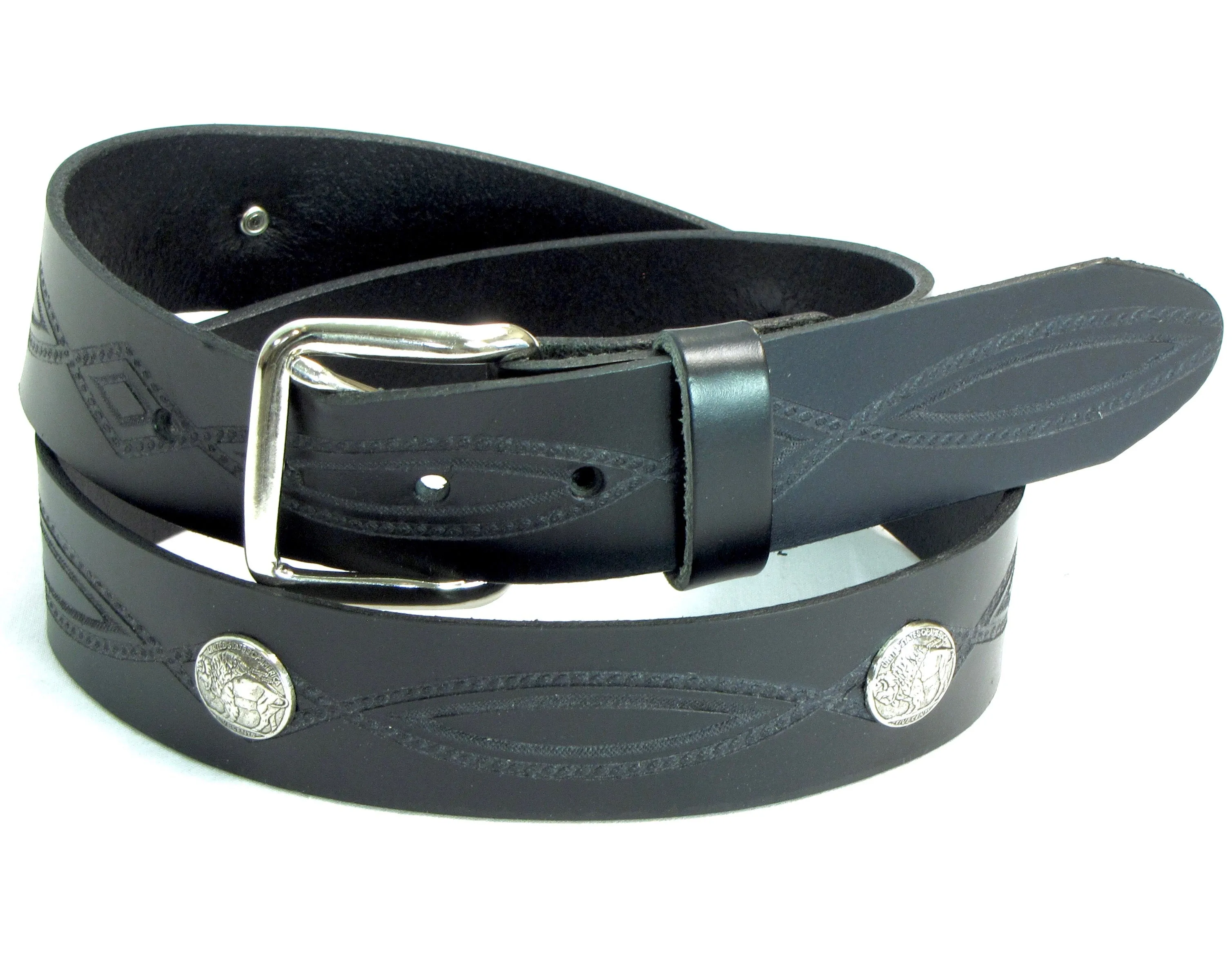 UB116  1 1/2" Belt w/ Buffalo Nickel Conchos